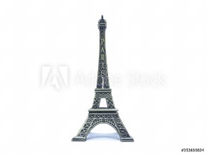 Bild på Beautiful Stylish Eiffel Tower of France Europe Model Statue Toys in White Isolated Background